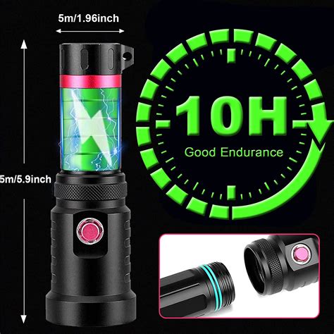 Smiling Shark Diving Flashlight Lumen Ultra Bright Rechargeable