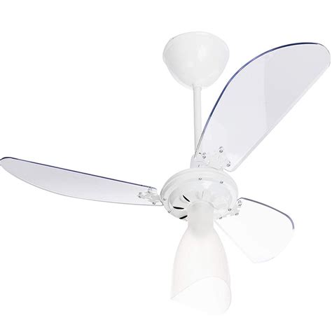 Ventilador De Teto Silencioso Venti Delta New Cristal Light Branco