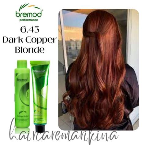 6 43 DARK COPPER BLONDE Bremod Hair Color With Oxidizer Set Shopee