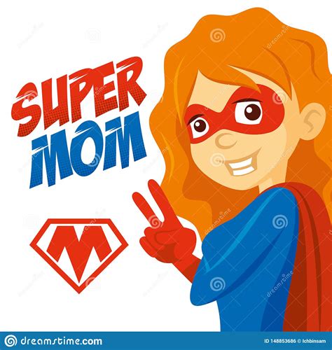 Illustration De Vecteur De Personnage De Dessin Anim De Supermom De