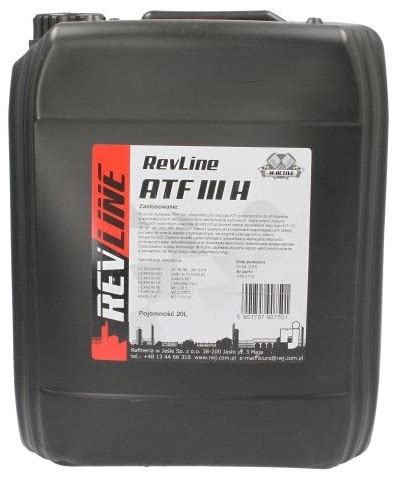 Revline Automatic ATF III H olej do skrzyń op 20 L 5901797907501 za 467