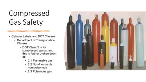 Safety Series 4 Compressed Gas Cylinder Labels And Dot Hazard Classes