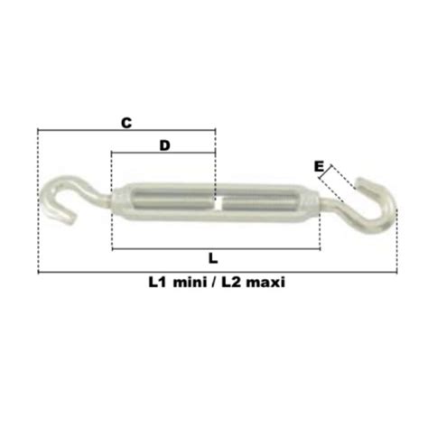 Tendeur En Acier Crochet Crochet M12 CMU 150KG Binder Jenny