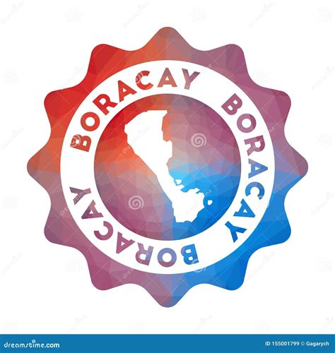 Boracay low poly logo. stock vector. Illustration of modern - 155001799