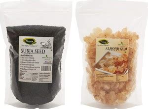 THANJAI NATURAL Almond Gum Badam Pisin 100g And Sabja Seeds Basil