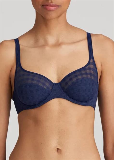 Soutien Gorge Emboitant Armatures Blanc Bleu Saphire