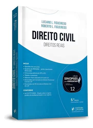 Direito Civil Direitos Reais Vol Sinopses Concursos Mercadolivre