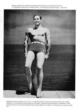 Errol Flynn Shirtless Clipping Magazine Photo Orig 1pg 8x10 L1359 At