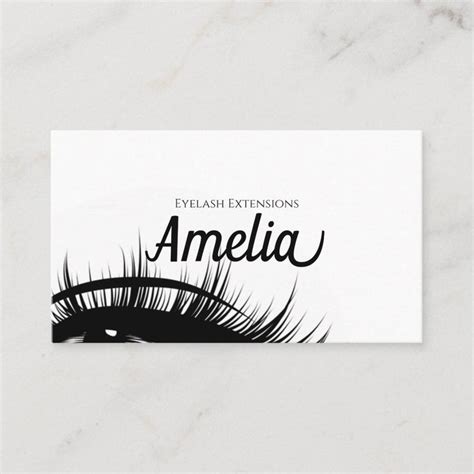 Professional Eyelash Extensions Microblading Business Card Zazzle