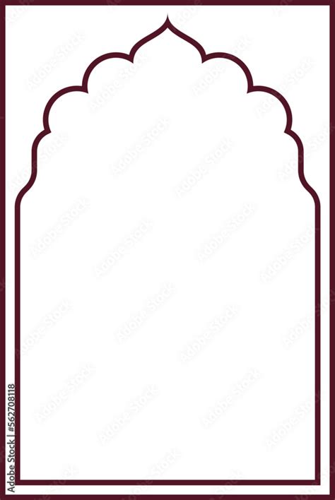 Vector Indian frame white background Stock Vector | Adobe Stock