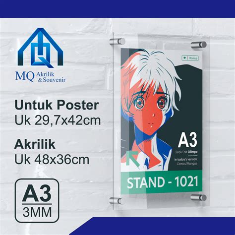 Jual Frame Akrilik Poster Dinding A3 3MM 3MM Pigura Akrilik Dinding