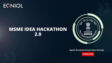 Benefits Of Msme Idea Hackathon Egniol Services Youtube