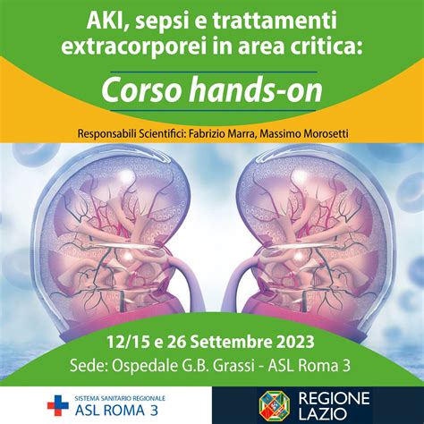 Corso Hands On AKI Sepsi E Trattamenti Extracorporei 12 15 E 26