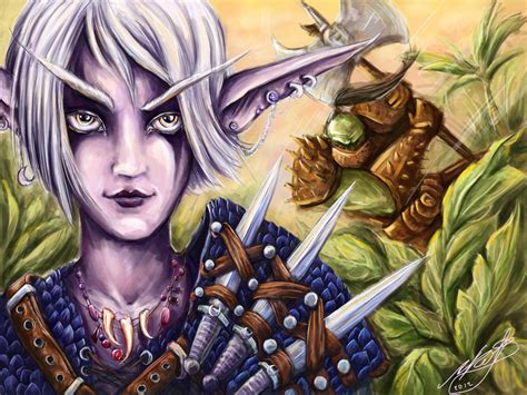 Night Elf Rogue Steela By Manticora Miorro On Deviantart