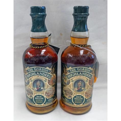 2 BOTTLES THE GORDON HIGHLANDERS BLENDED WHISKY 70CL 40 Barnebys