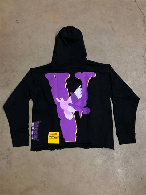 Vlone New Vlone Nav Good Intention Dove Hoodie Black Medium Grailed