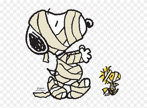 Download Mummy Snoopy And Woodstock - Snoopy Halloween Mummy Clipart ...