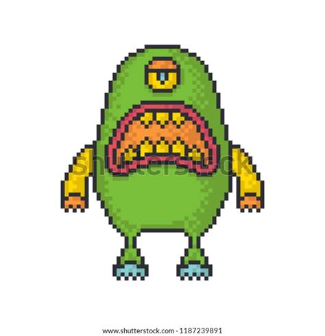 Angry Monster Pixel Art Style Vector Stock Vector (Royalty Free ...