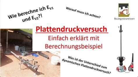 Plattendruckversuch einfach erklärt Statisch Dynamisch