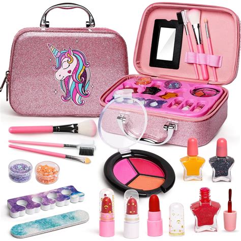 Huge Wave Washable Kids Makeup Kit for Girls, with Unicorn Makeup Bag ...