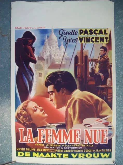 Giselle Pascal Yves Vincent Original Nude Women Cinema Poster