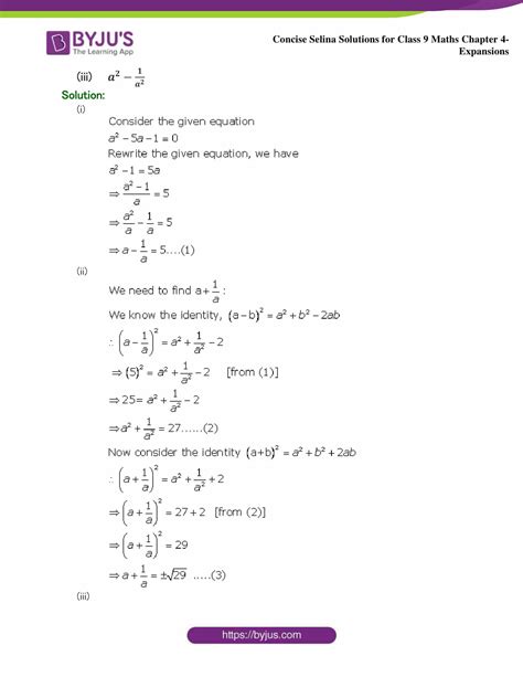 Selina Solutions Class 9 Concise Maths Chapter 4 Expansions Download