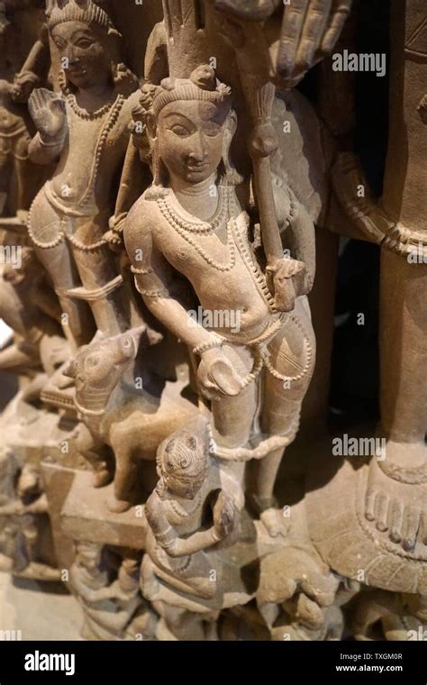 Sculpture Depicting Harihara Vishnu And Shiva Combined From The