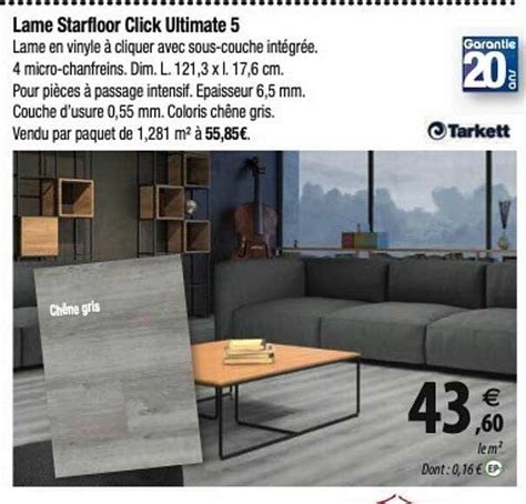 Promo Tarkett Lame Starfloor Click Ultimate 5 chez Tridôme iCatalogue fr