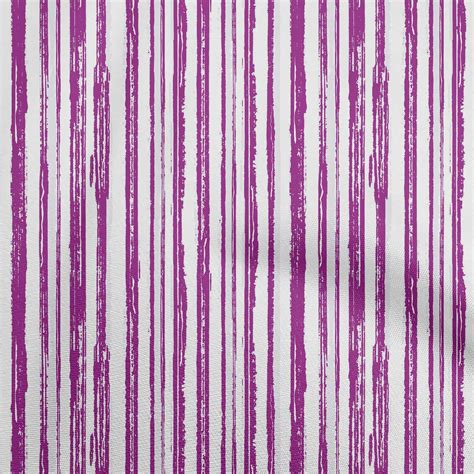 OneOone Cotton Silk Purple Fabric Striped Line Sewing Material Print