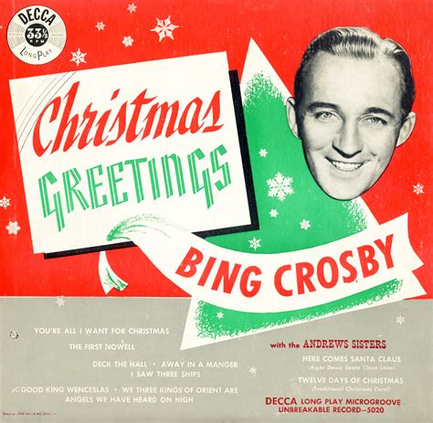 Crosby, Bing - Christmas Greetings - DLP5020 vinyl Christmas record ...