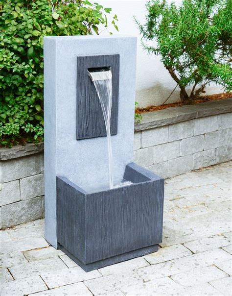 Arnusa Springbrunnen Grada Bepflanzbar Mit Led Beleuchtung Wasserfall