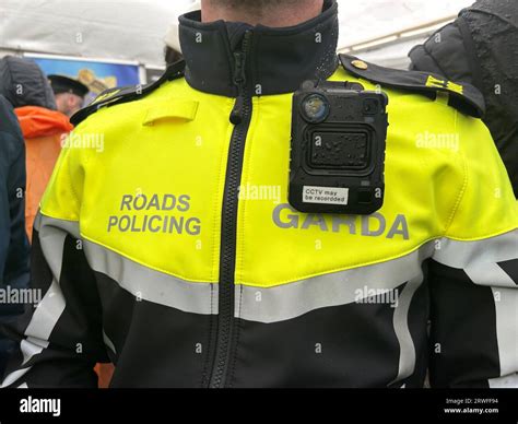 A Garda With The Roads Policing Unit Wears A Sample Body Camera At The