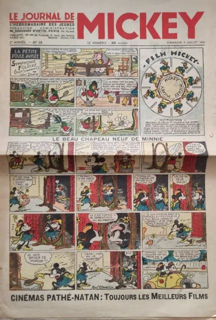 LE JOURNAL DE MICKEY avant guerre 2ème année n38 du 7 juillet 1935