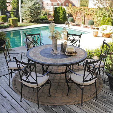 Tile Top Patio Dining Table Set Uncategorized Home Decorating Ideas