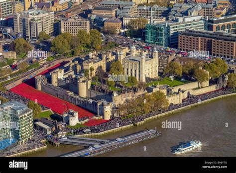 Aerial view tower of london poppy hi-res stock photography and images ...