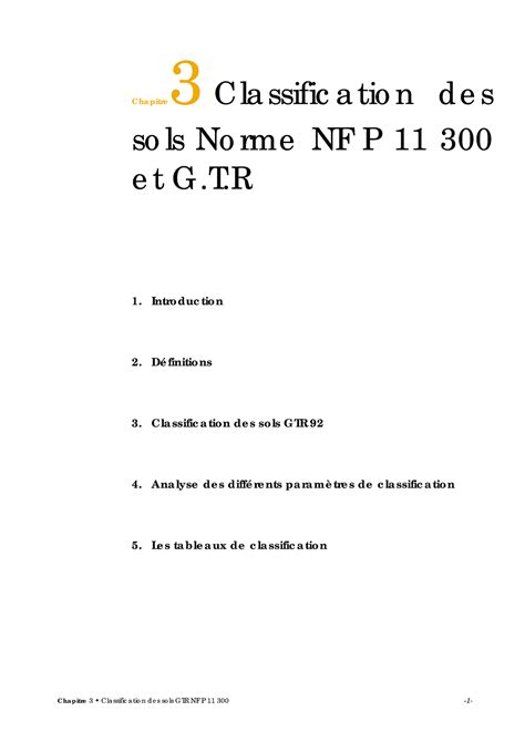 Classification Des Sols Gtr Cours Routes Procedes Generaux De Construction C Ha Pitre 3 • C La