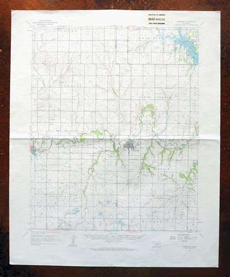 Carnegie Oklahoma Vintage Original USGS Topo Map 1961 Mountain - Etsy