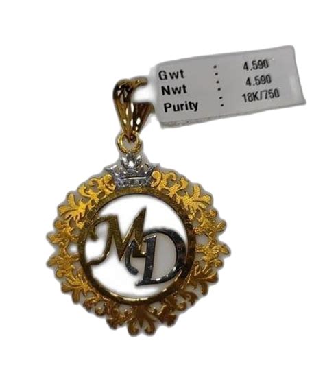 Golden Alphabet Gold Pendant at Rs 41000/piece in Meerut | ID: 27104548397