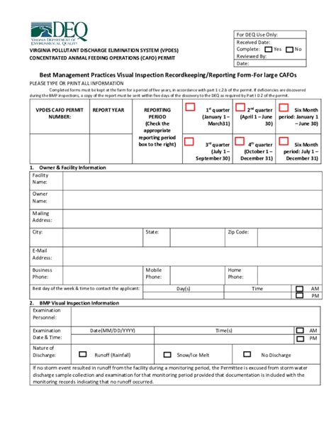 Fillable Online Updated Bmp Inspection Form Pdf Fax Email