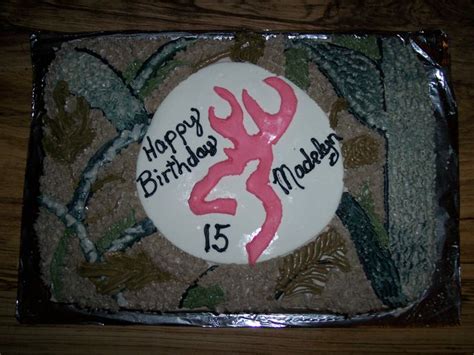 Pink Browning Deer Birthday Cake Cupcake Cookies Cake Birthday Cake