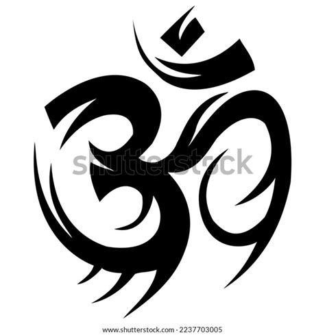 Om Symbol Art Tattoo Illustration Stock Illustration 2237703005