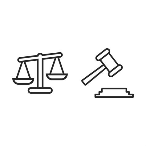 Scales and judge gavel icon vector design 14895416 Vector Art at Vecteezy