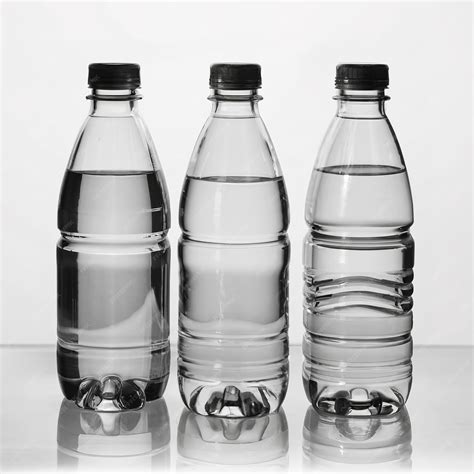 Premium Photo | Three water bottles isolated on white with clipping path