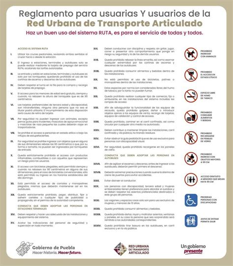 RUTA Puebla On Twitter Conoce El Reglamento Interno Del Servicio