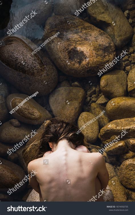 Above Naked Woman Sitting Hands Behind Stock Photo 1874950735 Shutterstock