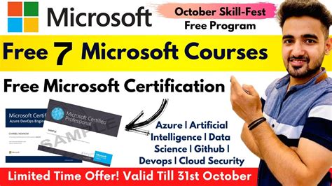 Microsoft October Skill Fest Free Microsoft Certification Courses