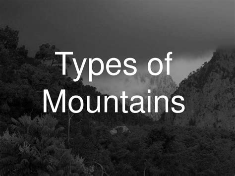 Mountains 5 Types