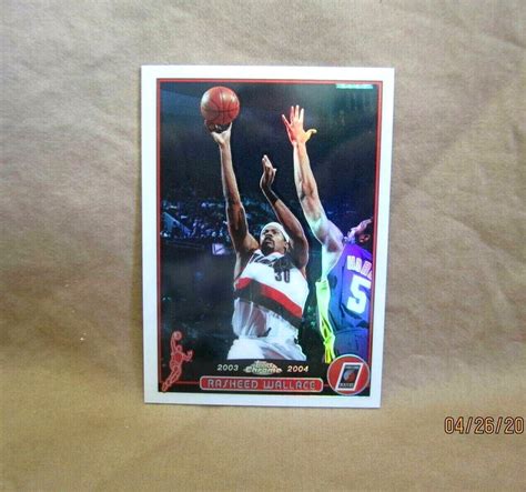 Rasheed Wallace Topps Chrome Refractor Card Blazers F