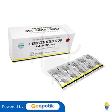 CIMETIDINE PROMEDRAHARDJO 200 MG BOX 100 TABLET Kegunaan Efek