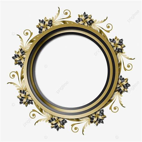 Gold Circle Frame Clipart PNG Images, Premium Golden Circle Layered ...